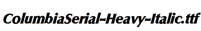 ColumbiaSerial-Heavy-Italic.ttf