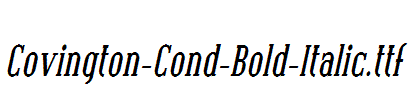 Covington-Cond-Bold-Italic