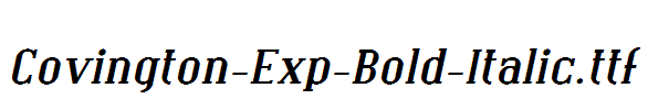 Covington-Exp-Bold-Italic
