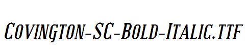 Covington-SC-Bold-Italic