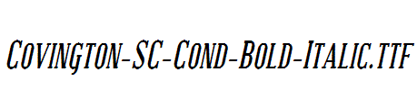 Covington-SC-Cond-Bold-Italic