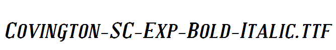 Covington-SC-Exp-Bold-Italic