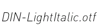 DIN-LightItalic.otf