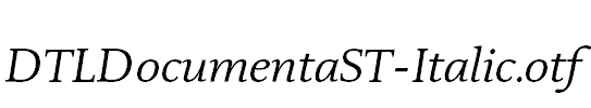 DTLDocumentaST-Italic.otf