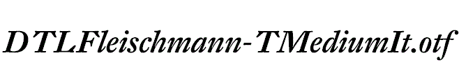 DTLFleischmann-TMediumIt.otf