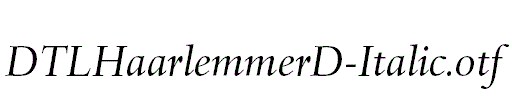 DTLHaarlemmerD-Italic.otf