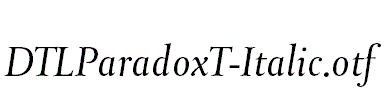 DTLParadoxT-Italic.otf