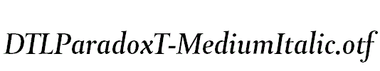 DTLParadoxT-MediumItalic.otf