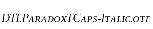 DTLParadoxTCaps-Italic.otf