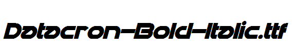 Datacron-Bold-Italic