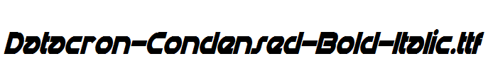 Datacron-Condensed-Bold-Italic