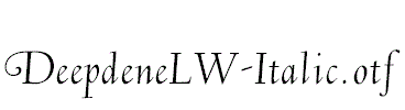 DeepdeneLW-Italic.otf