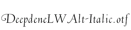 DeepdeneLWAlt-Italic.otf