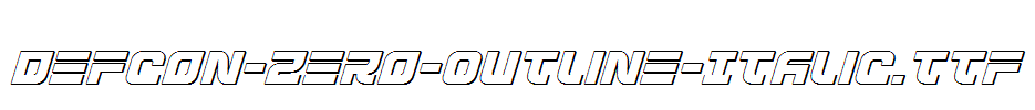 Defcon-Zero-Outline-Italic.ttf
