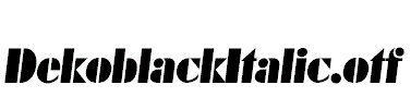 DekoblackItalic.otf