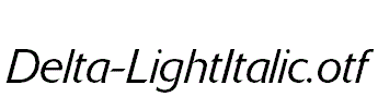 Delta-LightItalic.otf