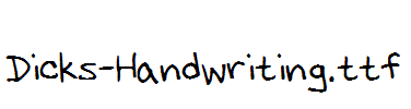 Dicks-Handwriting