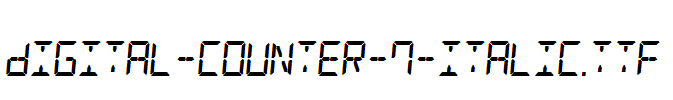 Digital-Counter-7-Italic