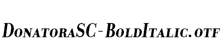 DonatoraSC-BoldItalic.otf