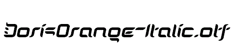 DorisOrange-Italic.otf