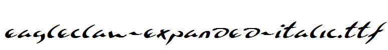 Eagleclaw-Expanded-Italic