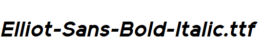Elliot-Sans-Bold-Italic