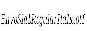 EnyoSlabRegularItalic