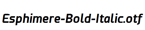Esphimere-Bold-Italic