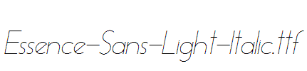 Essence-Sans-Light-Italic