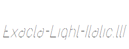 Exacta-Light-Italic