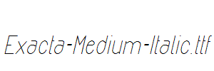 Exacta-Medium-Italic