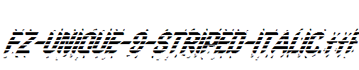 FZ-UNIQUE-9-STRIPED-ITALIC.ttf