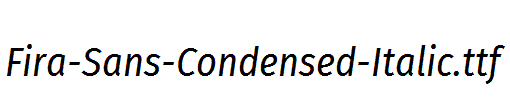 Fira-Sans-Condensed-Italic