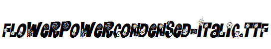 带图案的字体FlowerPowerCondensed-Italic.ttf