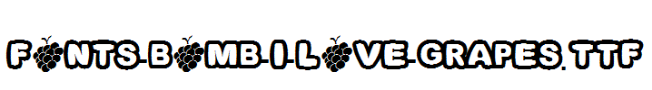 Fonts-Bomb-I-love-grapes