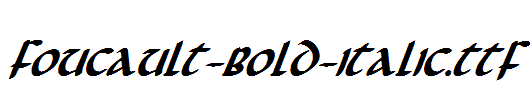 Foucault-Bold-Italic