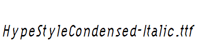 HypeStyleCondensed-Italic.ttf