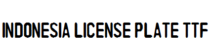 Indonesia-License-Plate.ttf