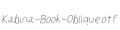 Kabina-Book-Oblique.otf
