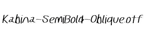 Kabina-SemiBold-Oblique.otf