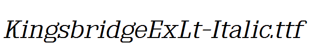 KingsbridgeExLt-Italic.ttf