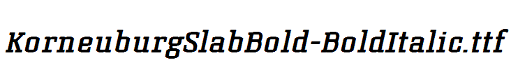 KorneuburgSlabBold-BoldItalic.ttf