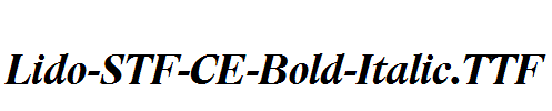 Lido-STF-CE-Bold-Italic.TTF