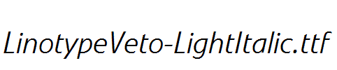 LinotypeVeto-LightItalic.ttf