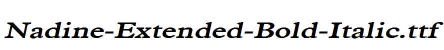 Nadine-Extended-Bold-Italic.ttf