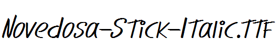 Novedosa-Stick-Italic.ttf
