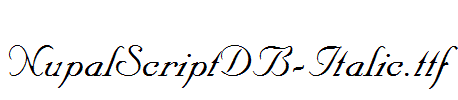NupalScriptDB-Italic.ttf