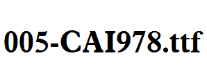 fonts 005-CAI978.ttf