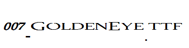 fonts 007-GoldenEye.ttf