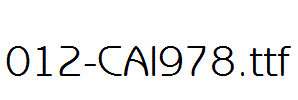 fonts 012-CAI978.ttf